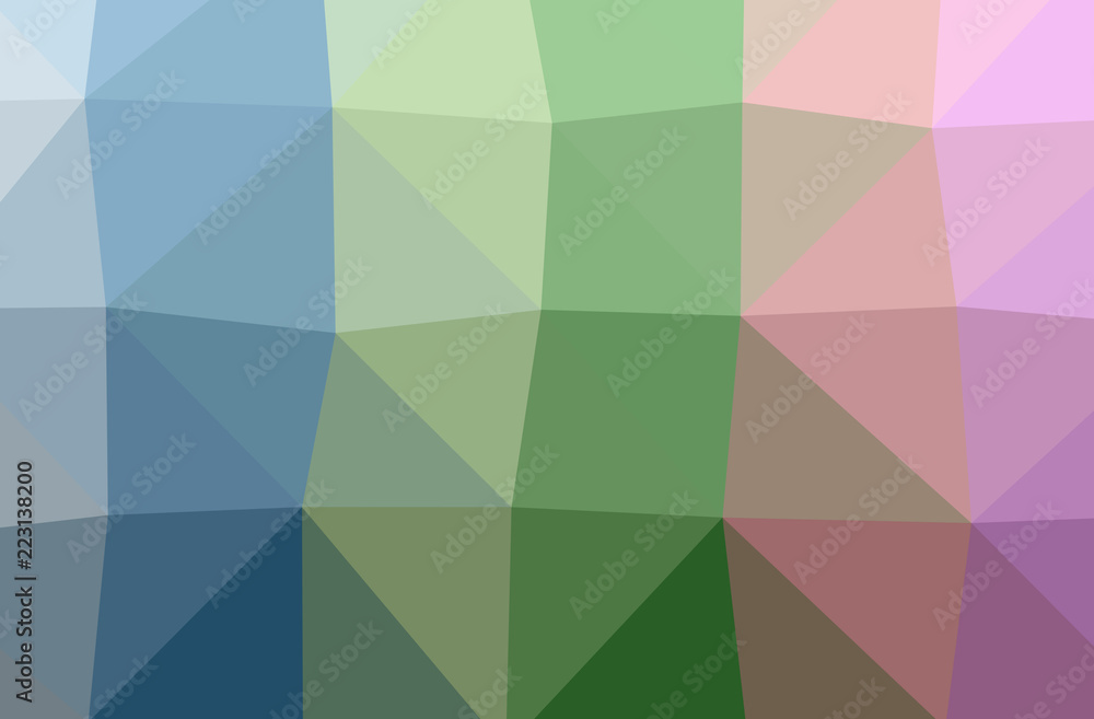 Fototapeta premium Illustration of green polygonal elegant multicolor background.