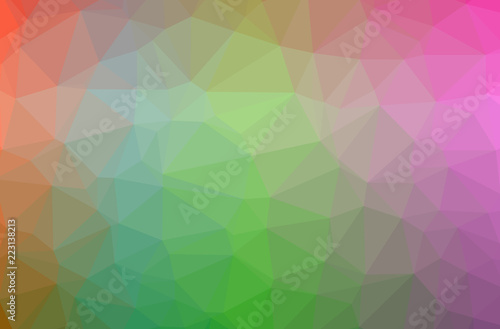 Illustration of green poligon beautiful multicolor background.