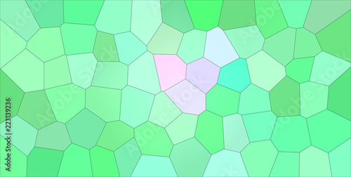 Handsome abstract illustration of green and magenta pastel colors Big hexagon. Useful background for your project.