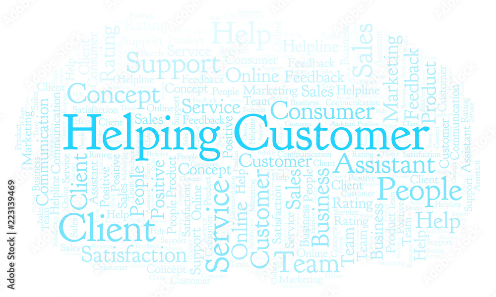 Helping Customer word cloud. Helping Customer word cloud.