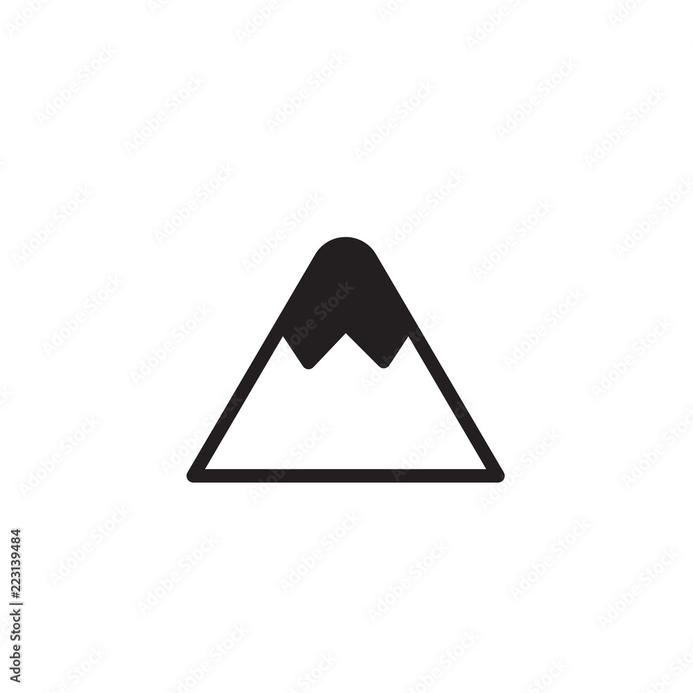 mountain icon Vector illustration, EPS10 . mountain icon Vector illustration, EPS10 .