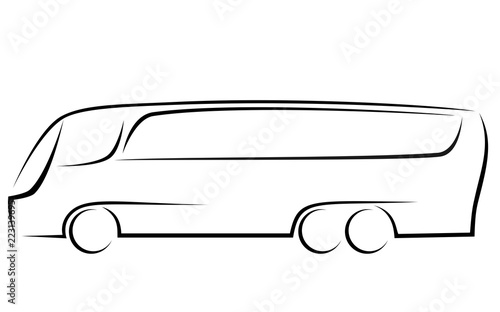 Logo of a three axle aerodynamic bus