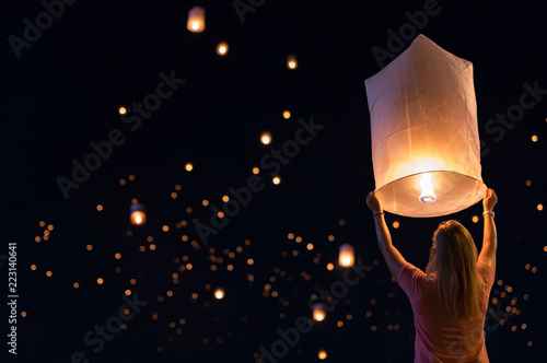 Floating lanterns Festival