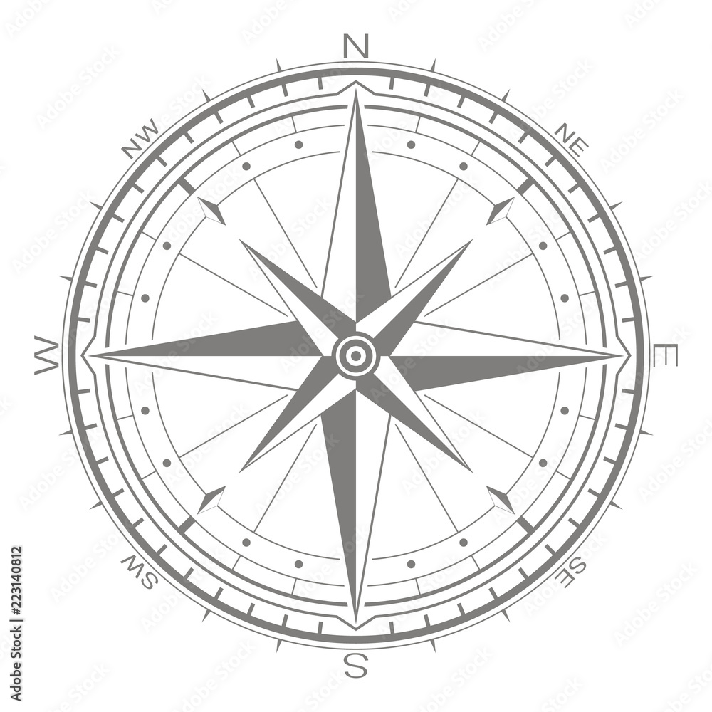 vector icon with compass rose for your design vector icon with compass rose for your design