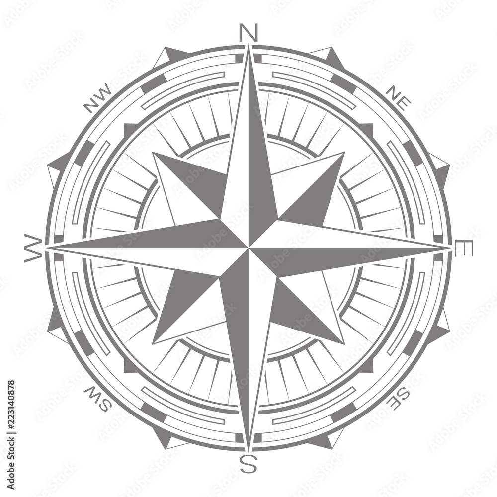 vector icon with compass rose for your design vector icon with compass rose for your design