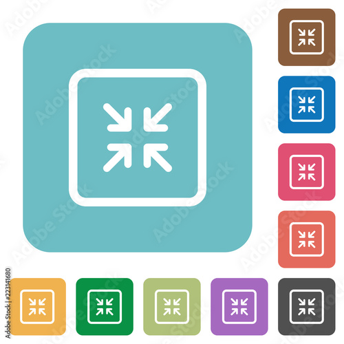 Shrink object rounded square flat icons