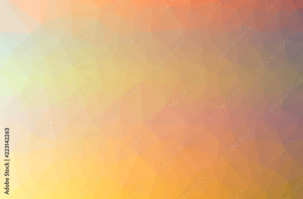 Illustration of orange polygonal nice multicolor background.