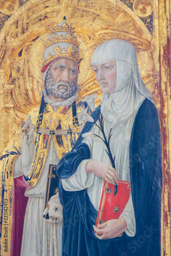 Slika na platnu Painting in Pienza Cathedral