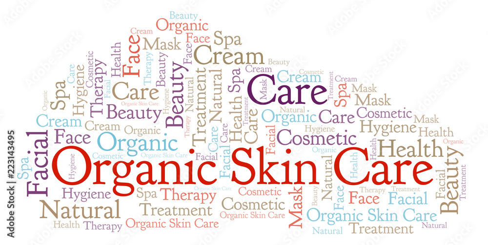 Fototapeta premium Organic Skin Care word cloud.