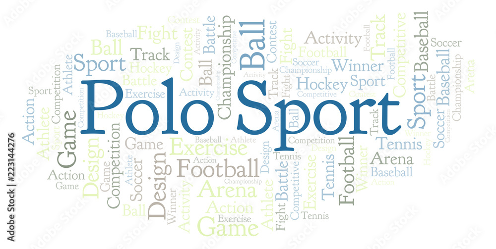 Fototapeta premium Polo Sport word cloud.