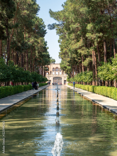 Dolat Abad persian garden, UNESCO site in Yazd, Iran photo