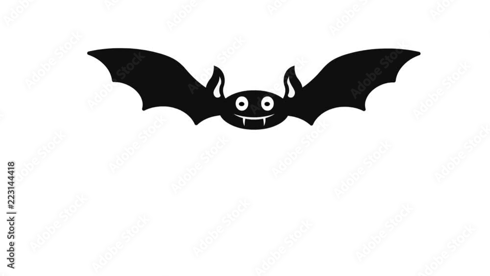 Animation of cartoon halloween bat Animation of cartoon halloween bat