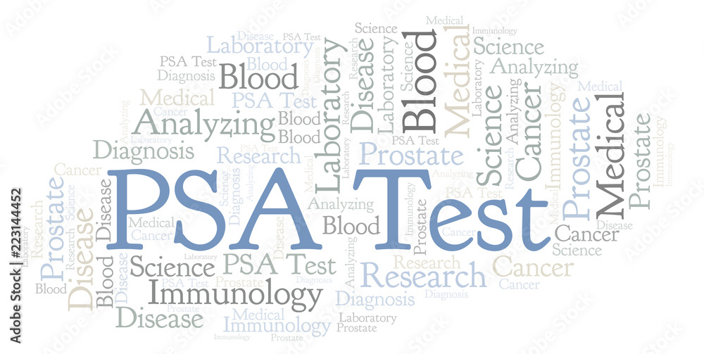 Fototapeta premium PSA Test word cloud.