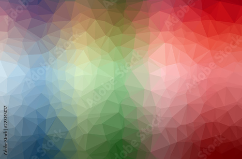 Illustration of red polygonal beautiful multicolor background.