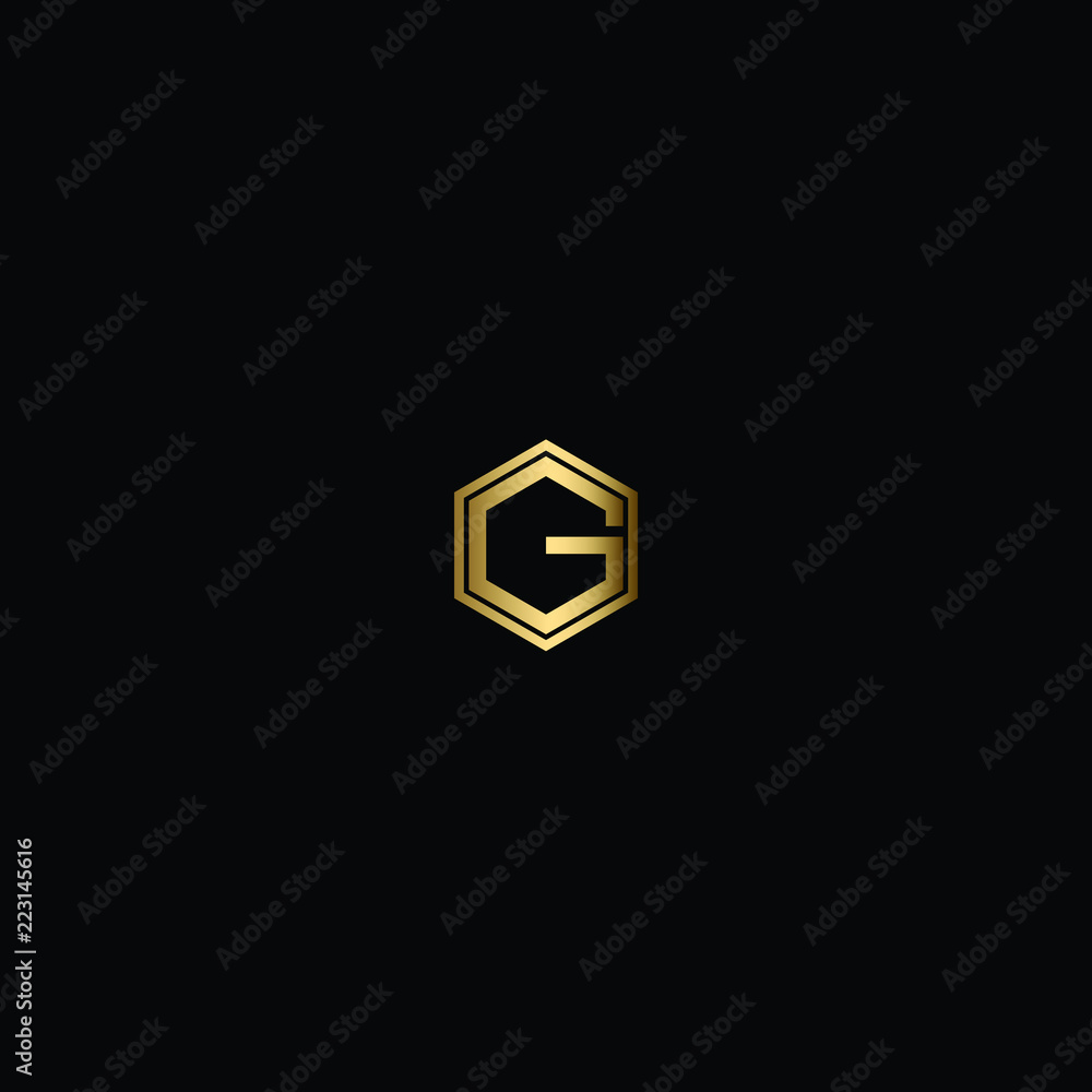 Creative Minimal Black and Gold Letter G Logo Design Creative Minimal Black and Gold Letter G Logo Design