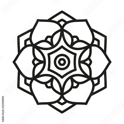 Simple Mandala Shape. Vector.