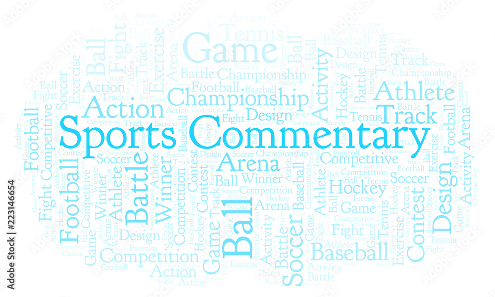 Sports Commentary word cloud.