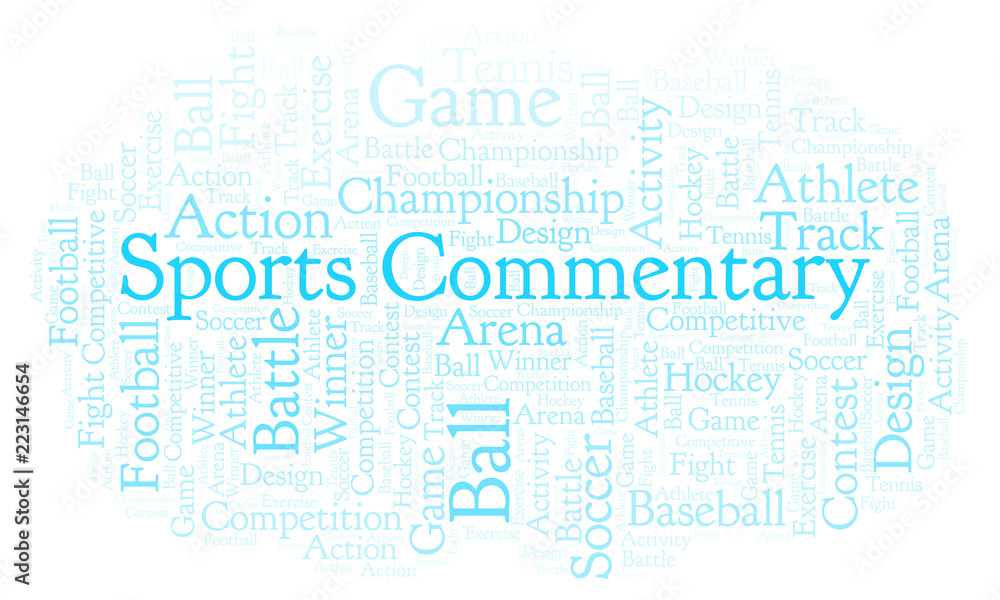Sports Commentary word cloud. Sports Commentary word cloud.