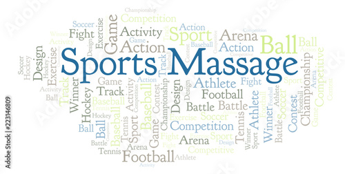 Sports Massage word cloud.