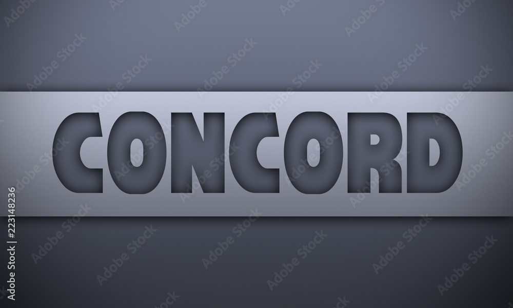 concord - word on silver background concord - word on silver background