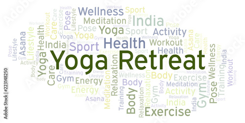 Yoga Retreat word cloud.