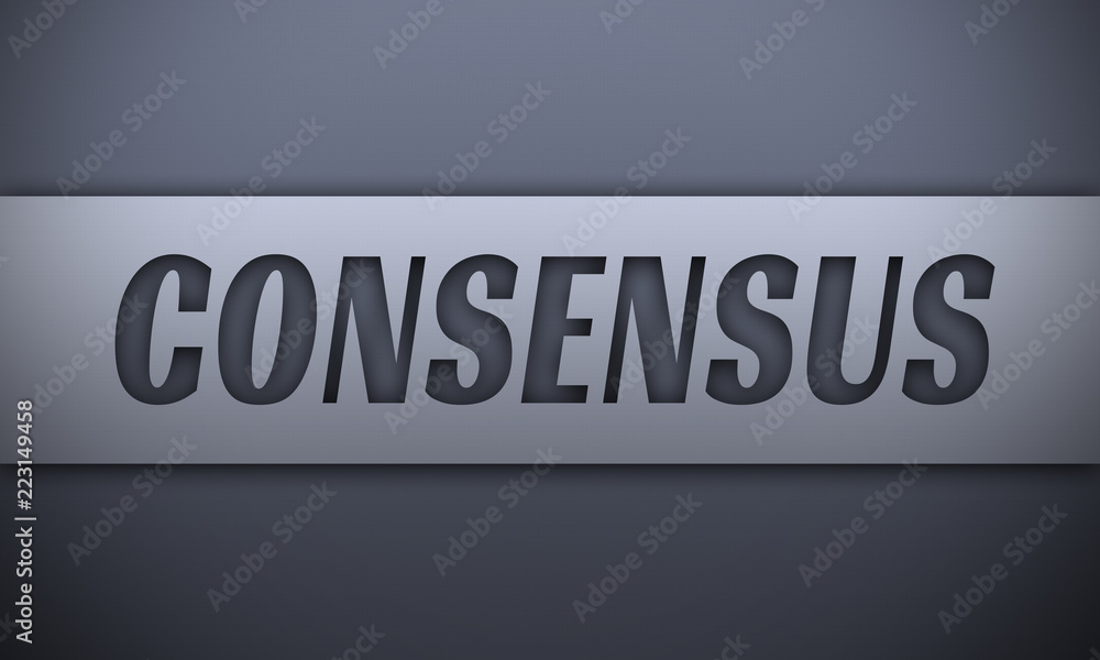 consensus - word on silver background consensus - word on silver background