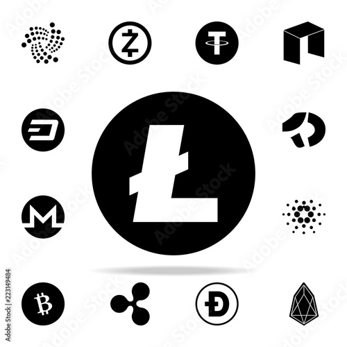 litecoin icon. Crepto currency icons universal set for web and mobile