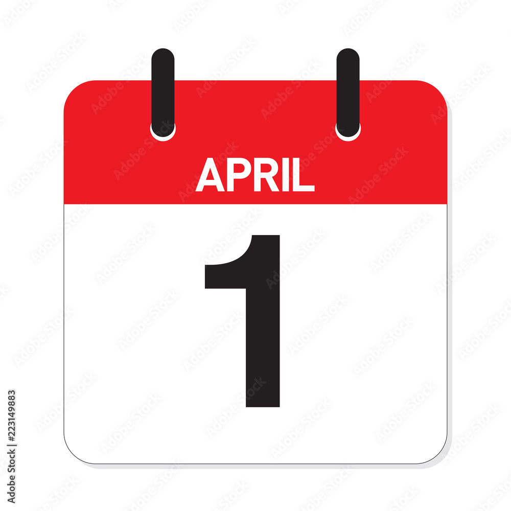 Fototapeta premium Calendar April 1