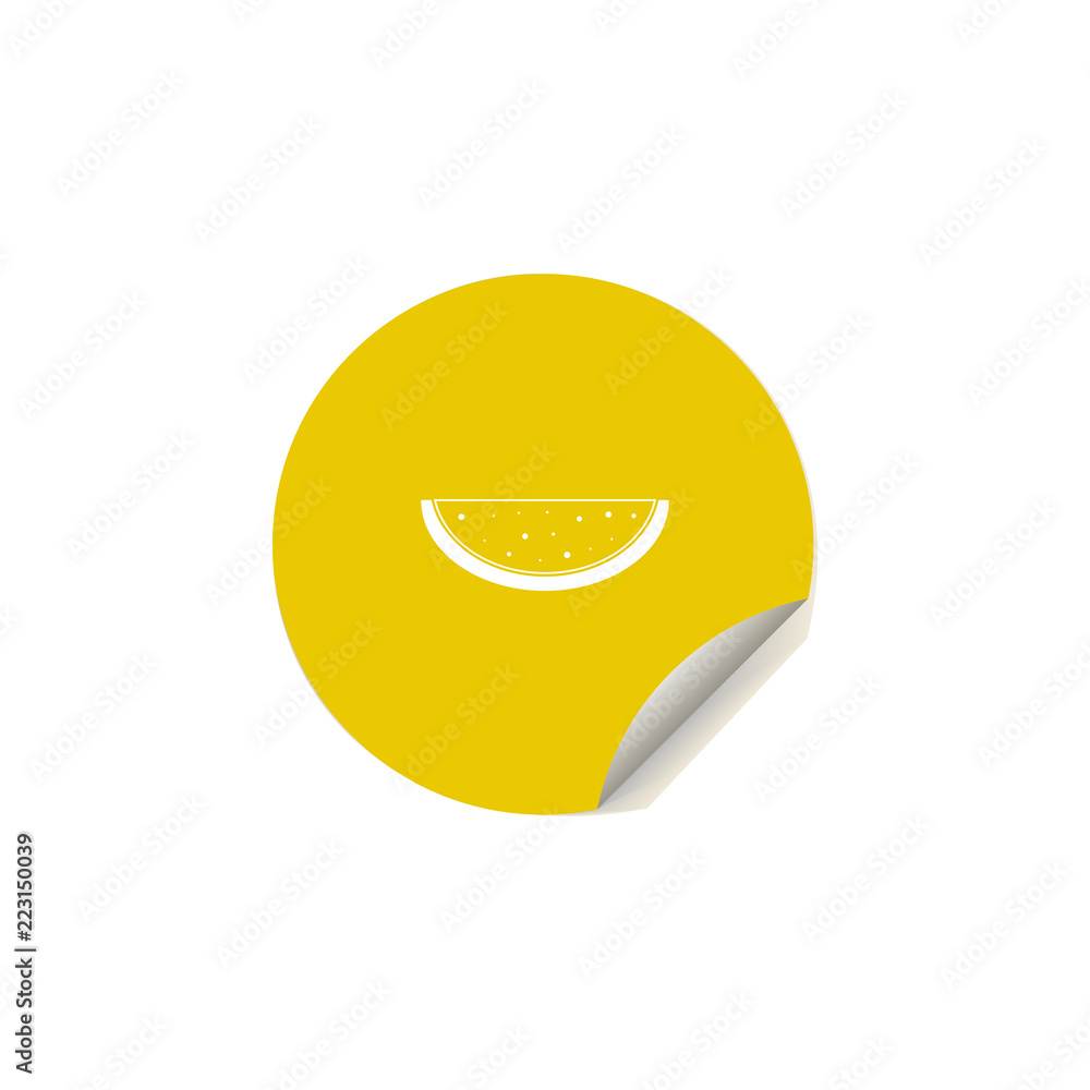 piece of watermelon icon in sticker style. One of summer pleasure collection icon can be used for UI, UX piece of watermelon icon in sticker style. One of summer pleasure collection icon can be used for UI, UX
