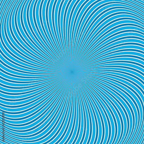 Blue abstract geometric twisting ray background - vector design