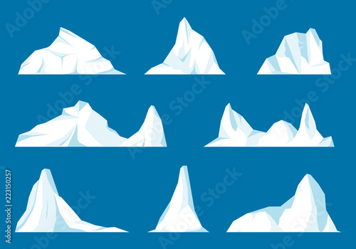 Floating iceberg set.