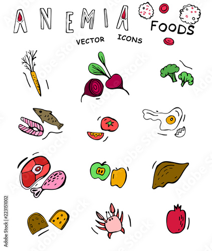 Anemia food doodles