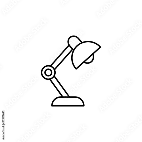 Table lamp Smart lamp icon. Element of artificial intelligence icon for mobile concept and web apps. Thin line Table lamp Smart lamp icon can be used for web and mobile