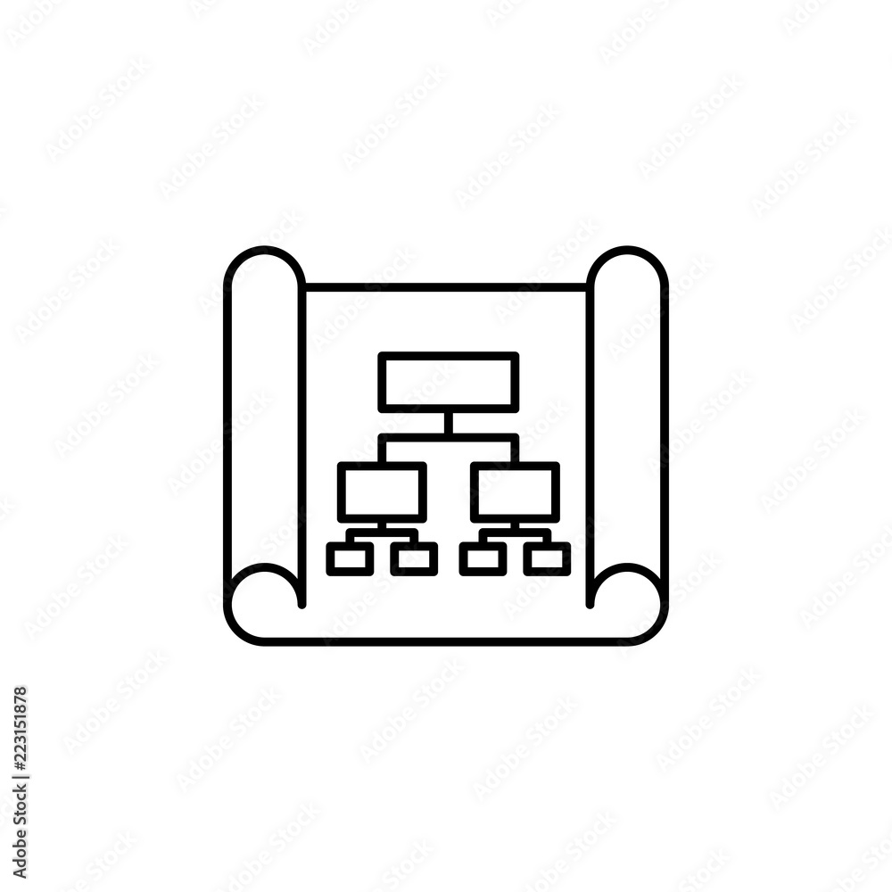 Business analytics, flow process icon. Element of artificial intelligence icon for mobile concept and web apps. Thin line Business analytics, flow process icon can be used for web Business analytics, flow process icon. Element of artificial intelligence icon for mobile concept and web apps. Thin line Business analytics, flow process icon can be used for web