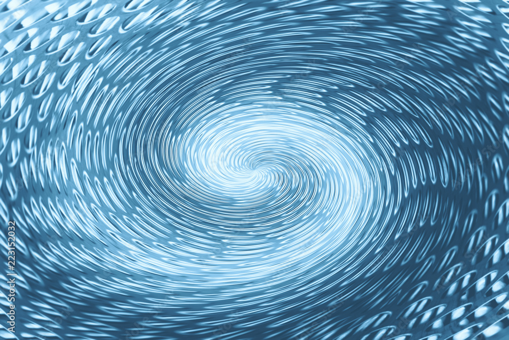 Blue wormhole in form of spiral absorbs space. Fantastic background image of asymmetric vortex tunnel in center of shot. Blue wormhole in form of spiral absorbs space. Fantastic background image of asymmetric vortex tunnel in center of shot.