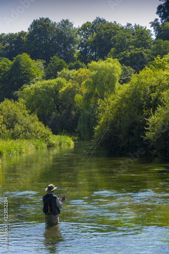 Fly Fishing ,River Itchen,Hampshire England