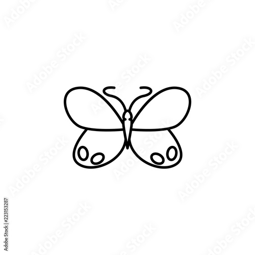 butterfly icon. Element of butterfly icon for mobile concept and web apps. Thin line butterfly icon can be used for web and mobile © rashadaliyev