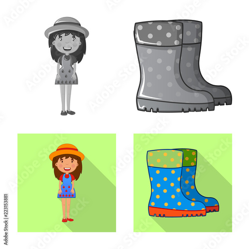 Isolated object of farm and agriculture logo. Collection of farm and plant stock symbol for web.