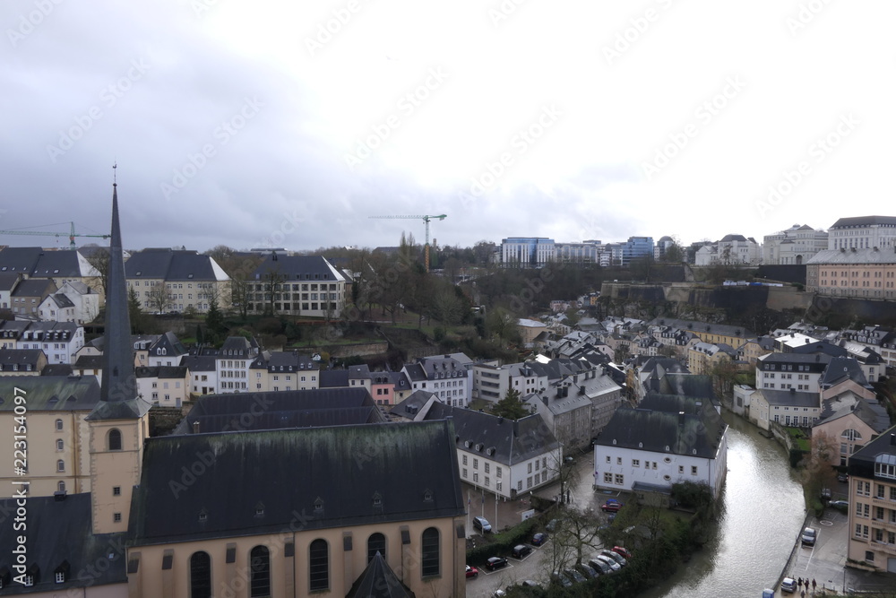 View of the historic old town of Luxemburg