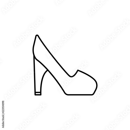 High heel shoes icon. Element of clothes icon for mobile concept and web apps. Thin line High heel shoes icon can be used for web and mobile