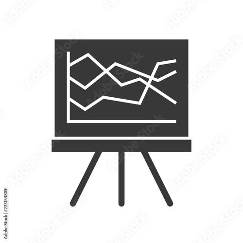 data presentation on board, business concept