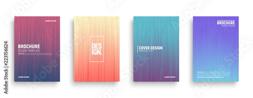 Modern Glitch Art Vector Minimal Style Brochure, Cover, Flyer, Book Design Template. Dynamic Patterns Background. Contemporary Illustration
