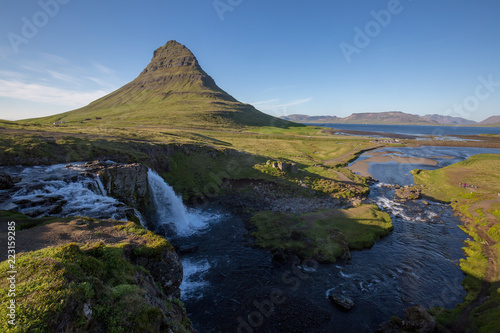 waterfall in iceland in the mountain © sarah