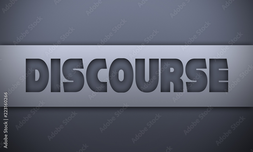 discourse - word on silver background discourse - word on silver background