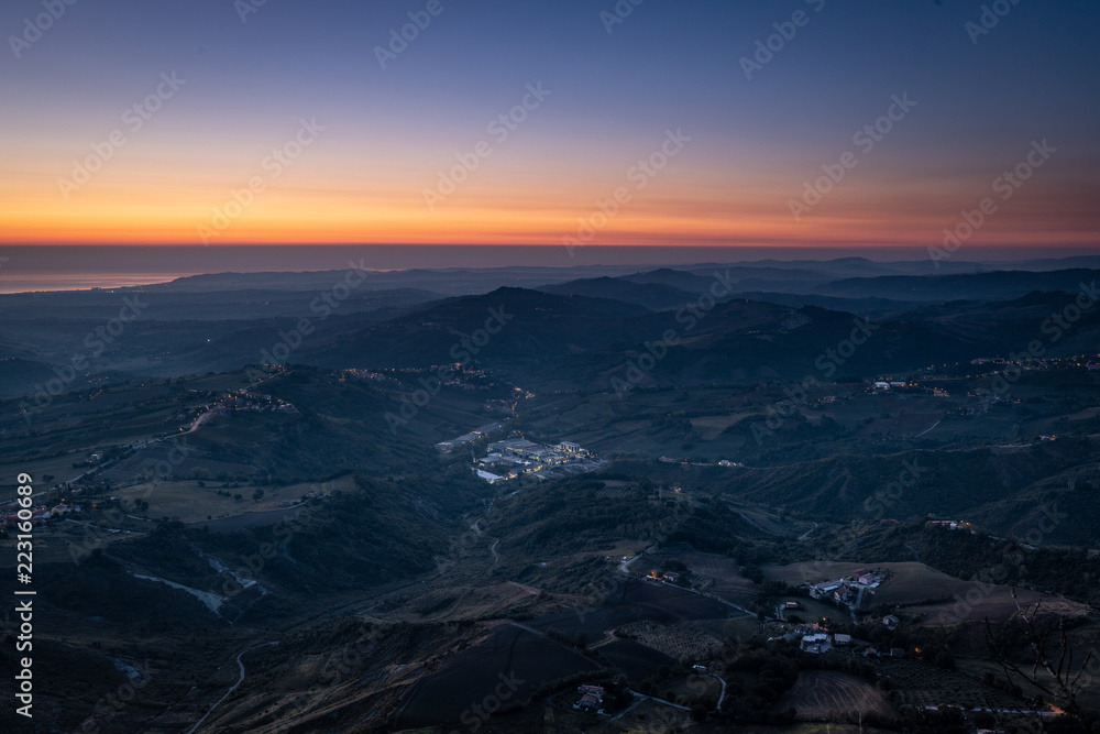 Sunrise panorama Italy