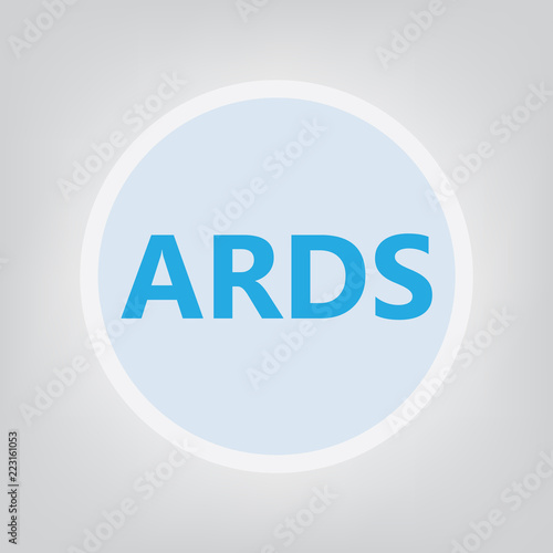 ARDS (Acute Respiratory Distress Syndrome) acronym- vector illustration