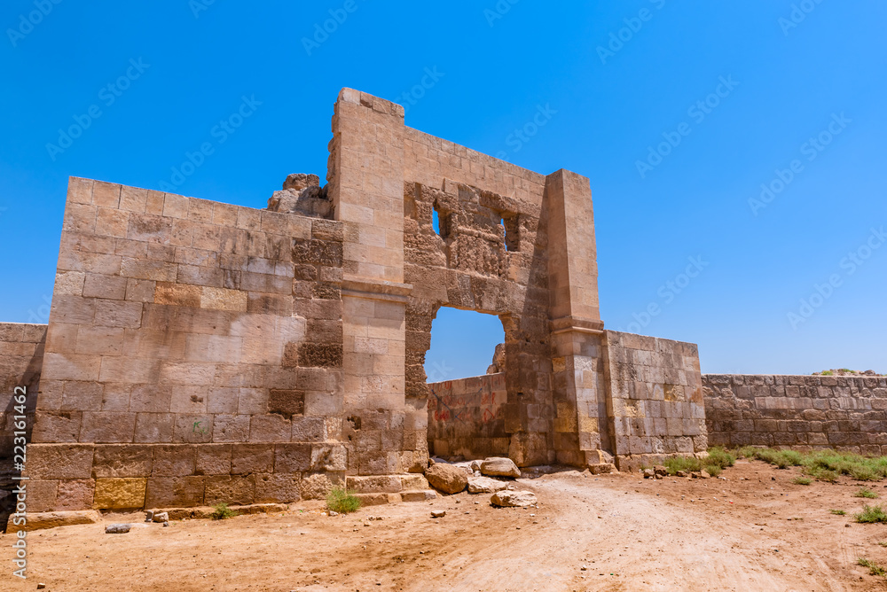 Ruins of ancient walls at Harran in Sanliurfa,Turkey