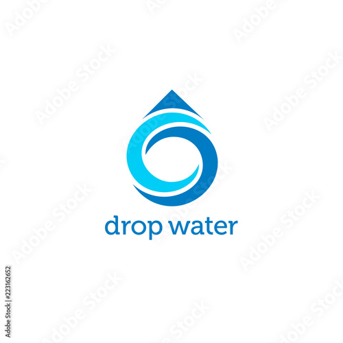 Drop of water vector logo. Clean water, Spa
