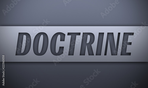Fotografija doctrine - word on silver background