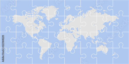 Puzzle world map